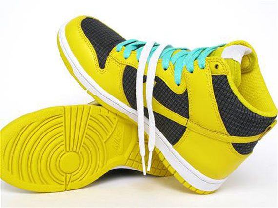 Nike Wmns Dunk High Yellow Black Green 07