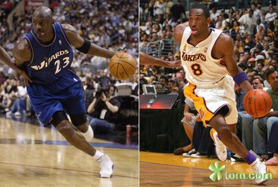 Michael Jordan Kobe Bryant Side By Side Photo Comparison 3