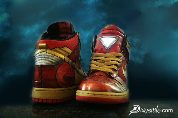 Nike Dunk High Diversitile Custom Iron Man 03