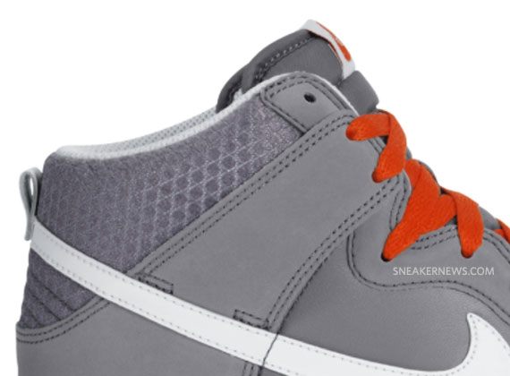 Nike Dunk High – Grey – Orange – White – July 2010