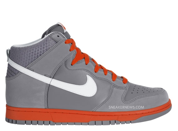 Nike Dunk High Grey White Orange 3