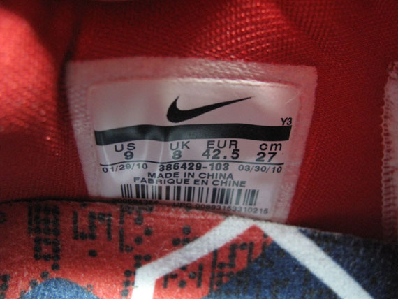 nike size tag