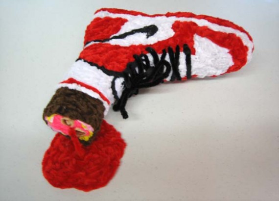 Pipe Cleaner Sneaker Sculptures by Don Porcella