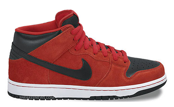 Nike SB Dunk Mid Pro - Sport Red - Strapless | July 2010