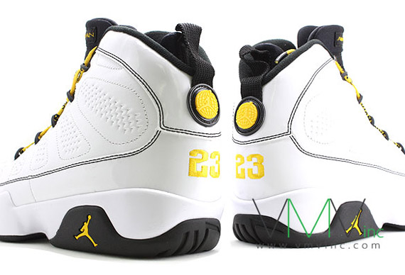 Air Jordan IX (9) Retro - White - Citrus - Dark Army