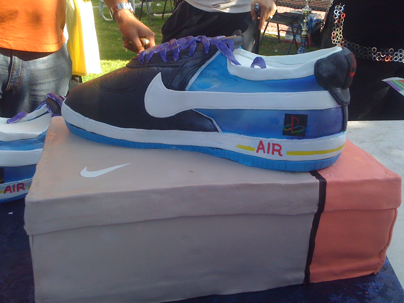 Air Force 1 Nike shoe and box cake