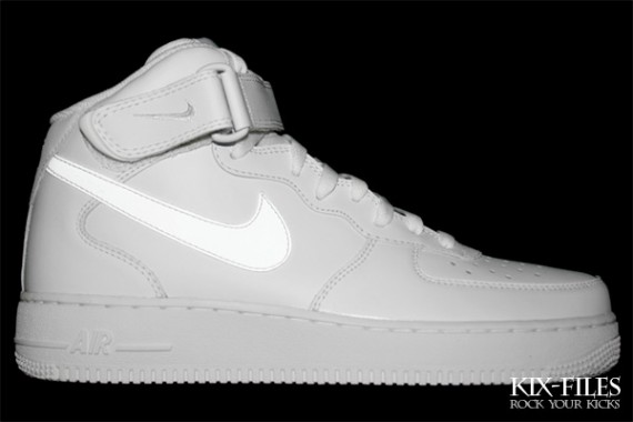 Nike Air Force 1 Mid – White – 3M Swoosh | Available