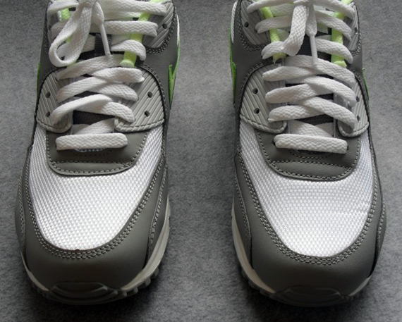 Nike Air Max 90 Light Charcoal White Lime Liquid 06