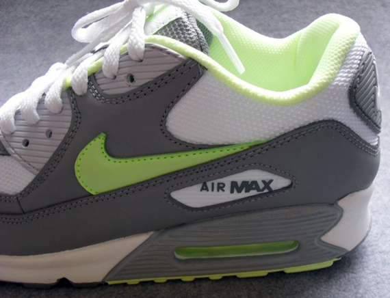 Nike Air Max 90 Light Charcoal White Lime Liquid 07