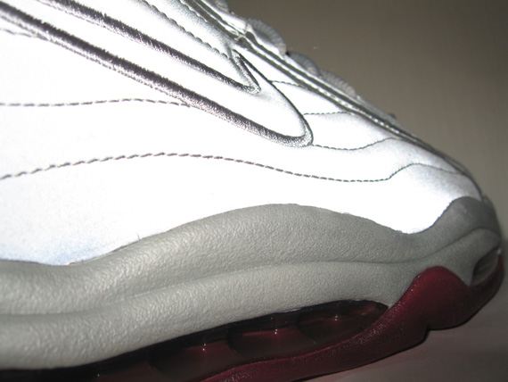 Nike Air Total Max Uptempo - Metallic Silver - Team Red | Detailed Images