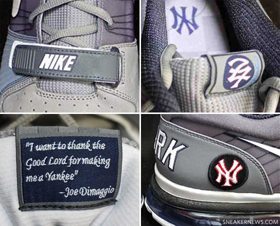 NIKE AIR MAX LTD CUSTOMED NEW YORK YANKEES SNEAKERS. COMES WITH