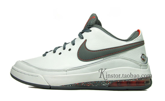 Nike Lebron Vii Low White Cool Grey Total Orange 03