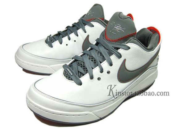 Nike Lebron Vii Low White Cool Grey Total Orange 08