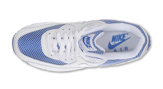 Nike Wmns Air Max 90white Blue Textile 02