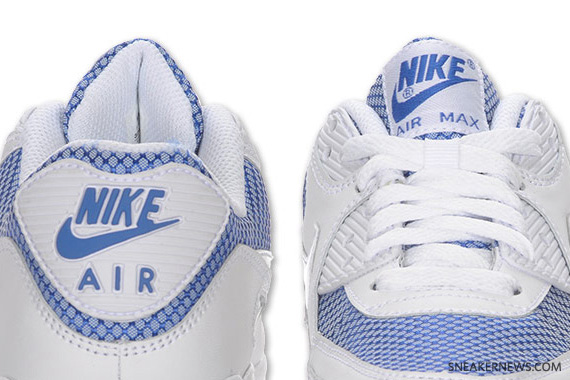 Nike Wmns Air Max 90white Blue Textile 08