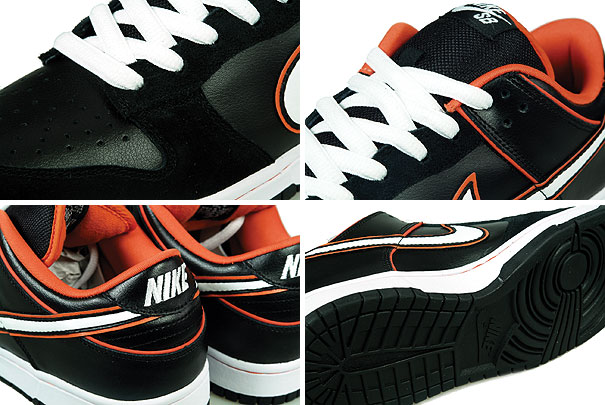Nike SB Dunk Low Pro - Black - White - Blaze Orange - New Images -  SneakerNews.com