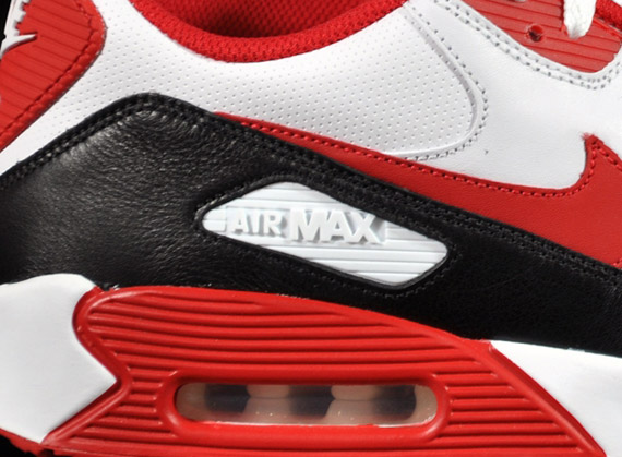 Nike WMNS Air Max 90 – White – Sport Red – Black