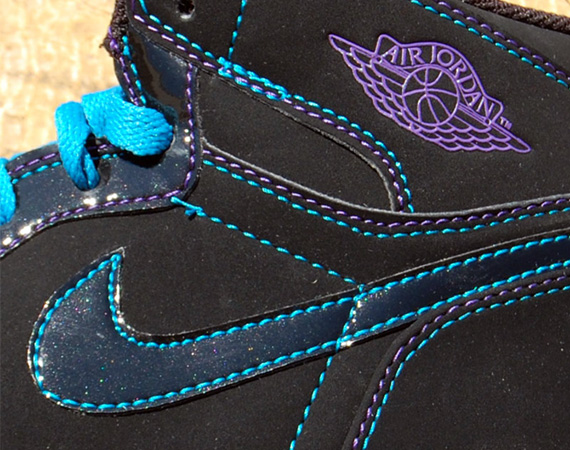 Jordans black purple and turquoise best sale