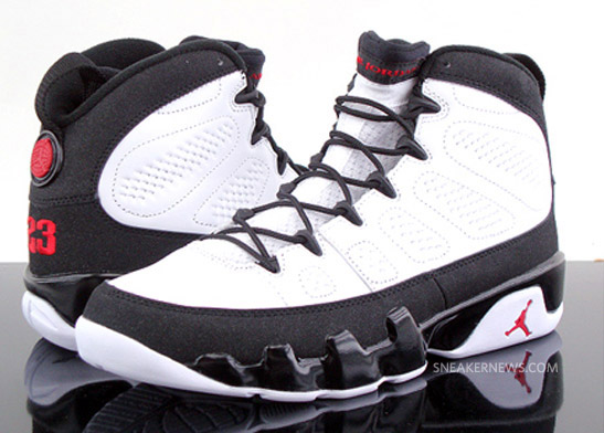 air jordan retro 9 white black true red