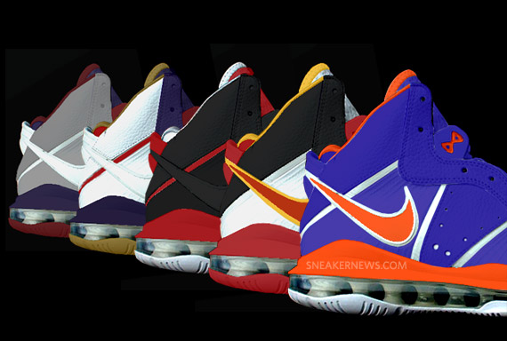 Nike Air Max LeBron VIII (8) - Free Agency Colorway Options