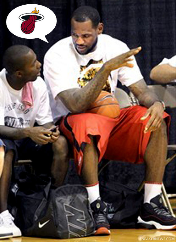 Lebron James 2011 Miami Heat game worn & signed sneakers, est