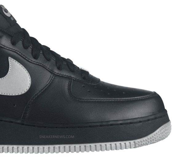 Nike Air Force 1 Low Black Metallic Silver 3m 3