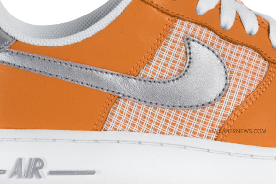 Nike WMNS Air Force 1 Low ’07 – Total Orange – Metallic Silver – White