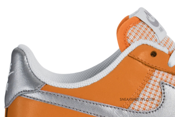 Nike Air Force 1 Low Wmns Orange Silver Plaid 03