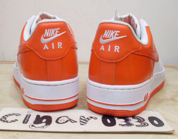 Nike Air Force 1 White Team Orange Sample 4