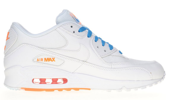 nike air max 90 white total orange blue 1