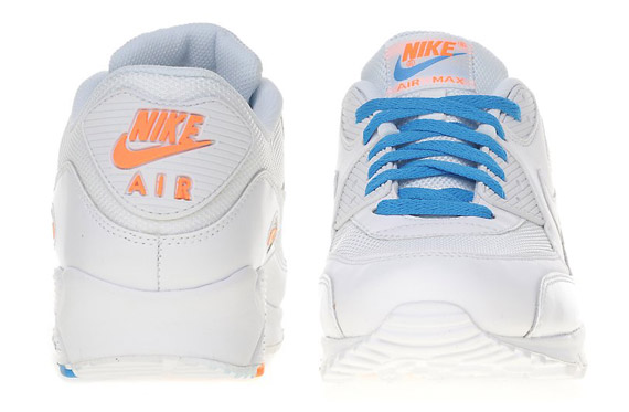 Nike Air Max 90 White Total Orange Blue 3