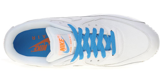 Nike Air Max 90 White Total Orange Blue 4