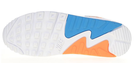 Nike Air Max 90 White Total Orange Blue 5