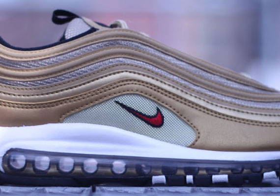 Nike Air Max 97 – Metallic Gold – Varsity Red – Black | Available