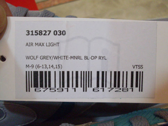 Nike Air Max Light Wolf Grey Mineral Blue 11