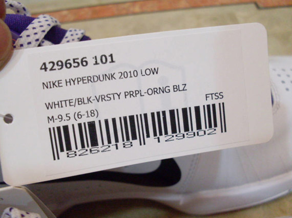 Nike Hyperdunk 2010 Low White Purple Orange Sample 11