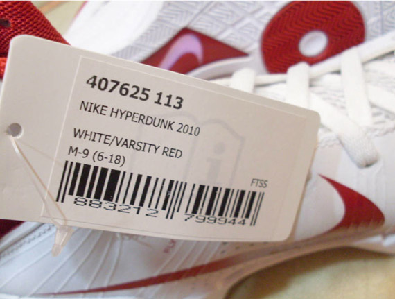 Nike Hyperdunk 2010 White Varsity Red Sample 12