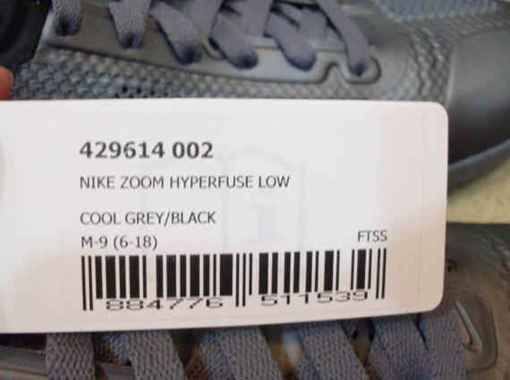 Nike Hyperfuse Low - Cool Grey - Black | Sample - SneakerNews.com