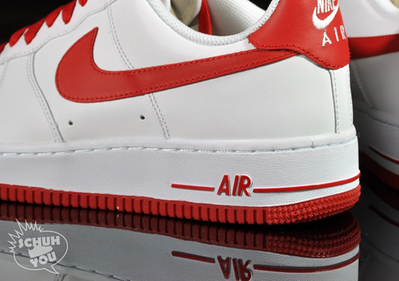 Nike Air Force 1 Low ’07 – White – Sport Red