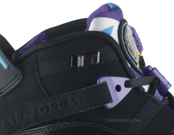 Air Jordan 6 Rings Gs Black Varsity Purple 6
