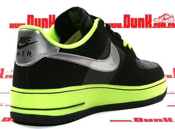 Nike Af1 Kids Blk Neon Elephant 05