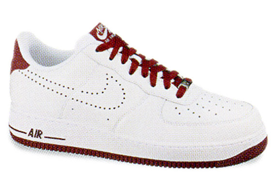 Nike Air Force 1 Low White Red Perf Swoosh