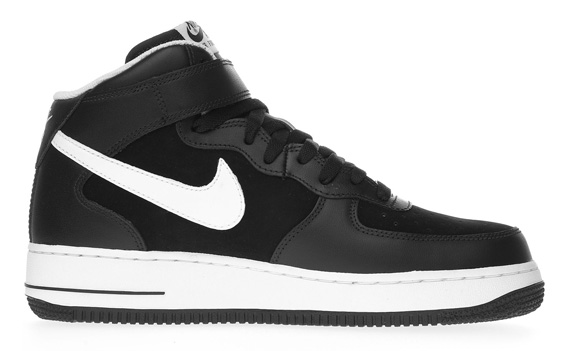 Nike Air Force 1 Mid Jdsports Blk White 02