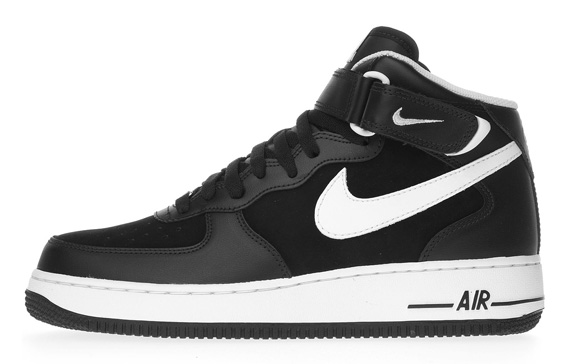 Nike Air Force 1 Mid Jdsports Blk White 03