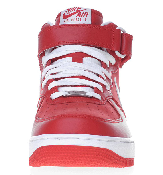Nike Air Force 1 Mid Jdsports Red White 01