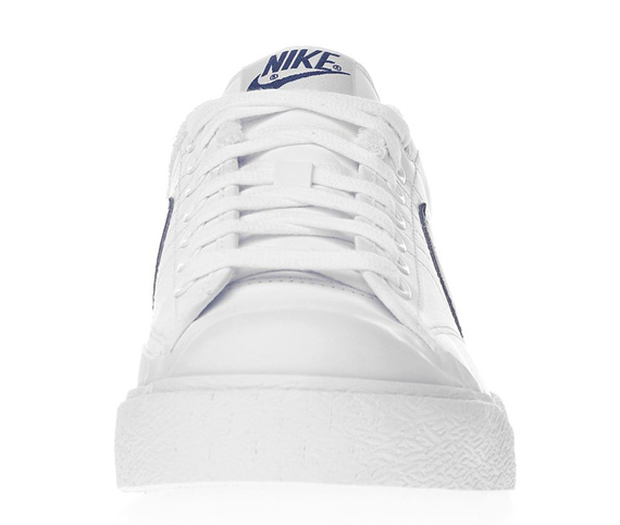 Nike All Court Low White Leather Navy Jdsports 03