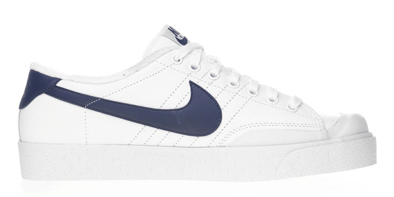 Nike All Court Low White Leather Navy Jdsports 04