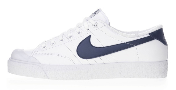 Nike All Court Low White Leather Navy Jdsports 06