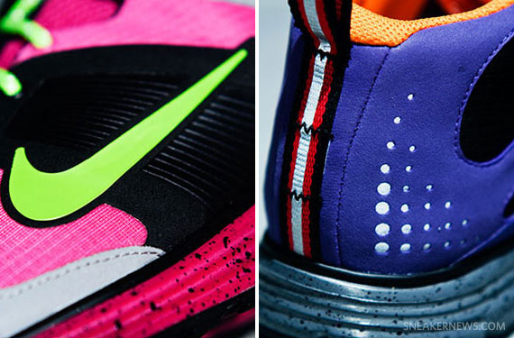 Nike Lunar Elite Trail Mid QS – Grey – Pink + Blue – Orange