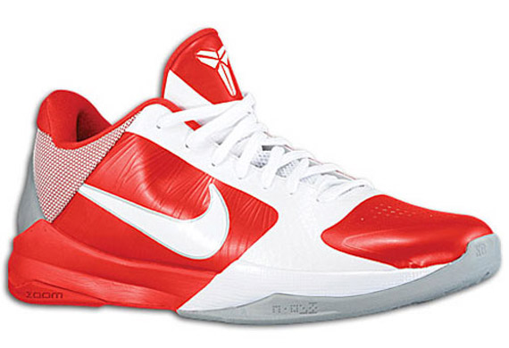 Nike Zoom Kobe V Tb White Red